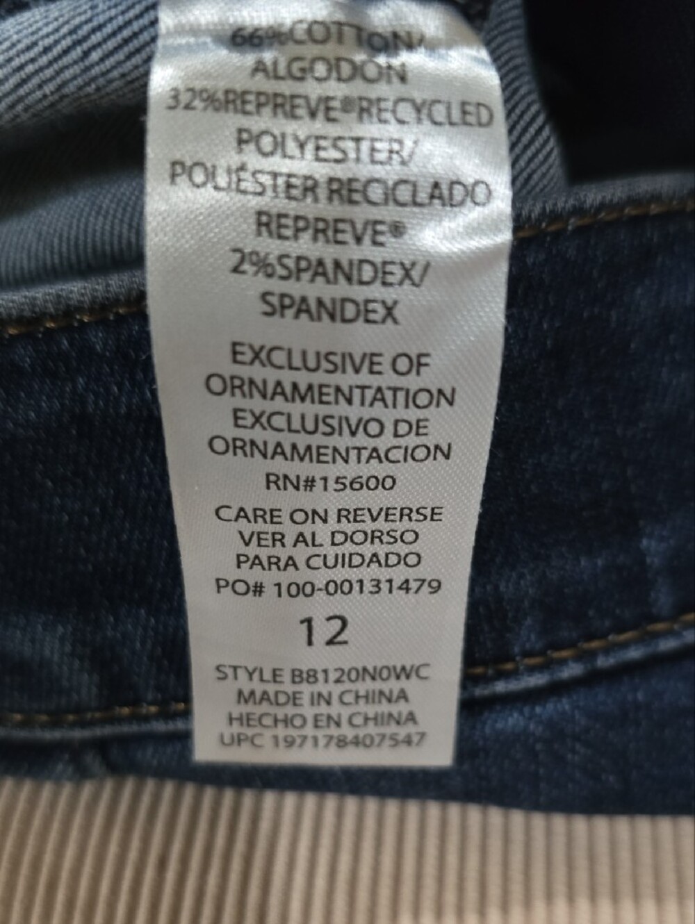 NWOT-Democracy Women's Dark Blue Relaxed Denim Crops - Picture 7 of 8